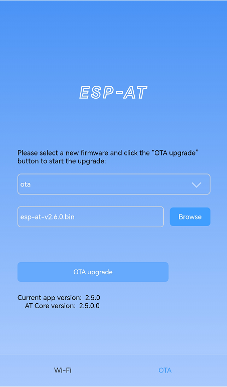 Selecting the New Firmware to Be Sent