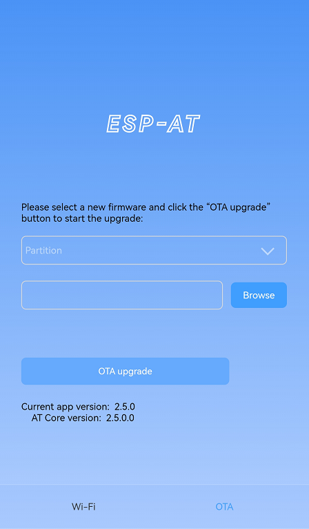 OTA Configuration Page