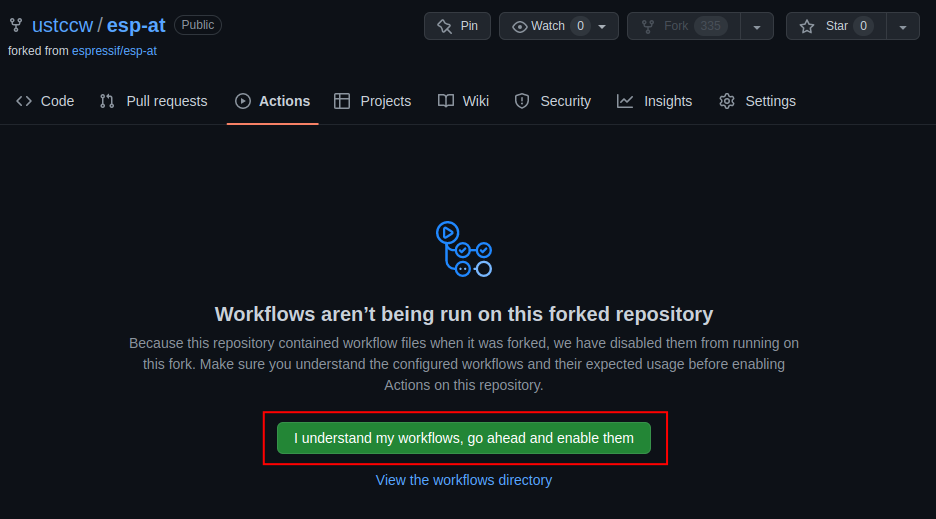 启用 GitHub Actions
