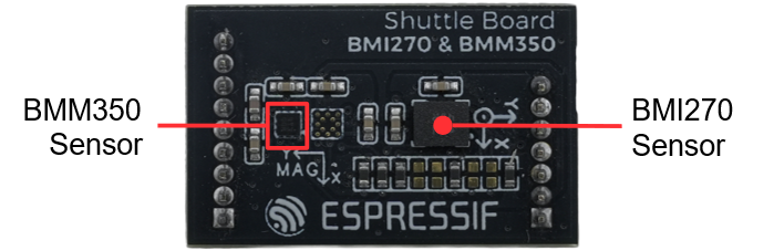 ShuttleBoard-BMI270&BMM350 PCB Front View (Click to enlarge)