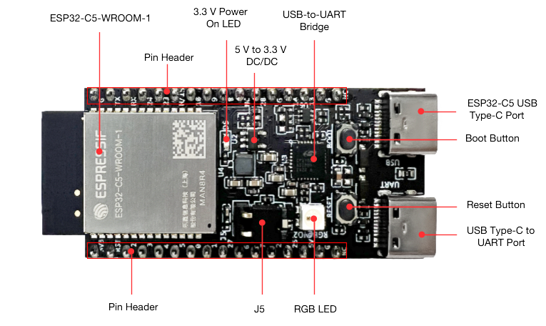 ESP32-C5-DevKitC-1 - front