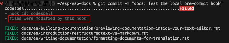 Automatic Correction by ``codespell``