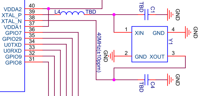 ESP32-C61 Schematic for External Crystal