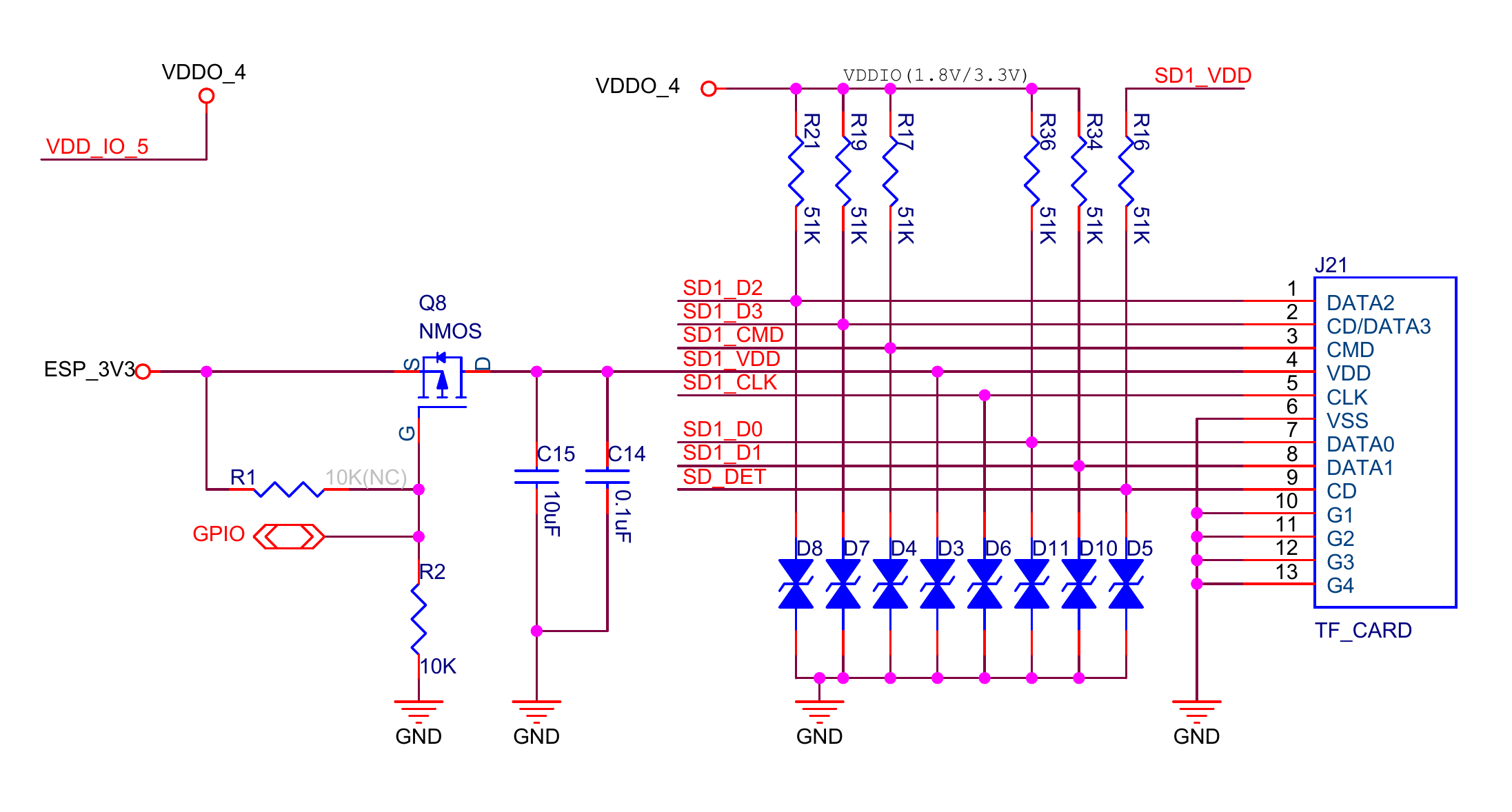 ESP32-P4 SD 3.0 Card Power Circuit