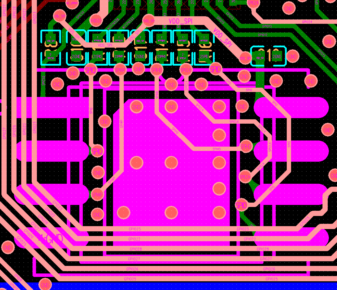 ESP32-C61 系列芯片 Quad SPI Flash 版图设计