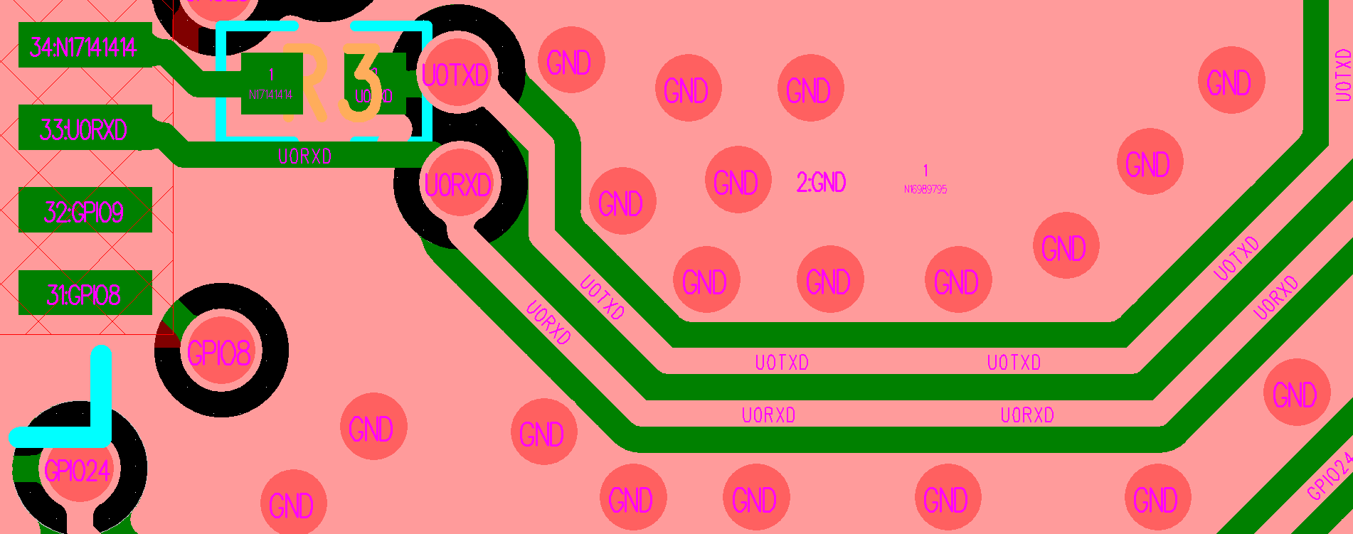 ESP32-C61 UART Layout