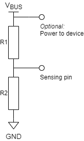 Simple voltage divider for VBUS monitoring