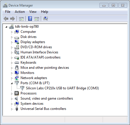 USB to UART bridge of ESP32-DevKitC in Windows Device Manager