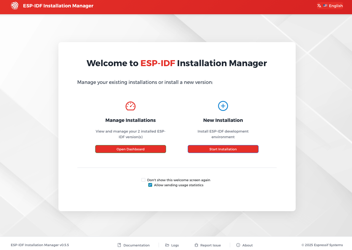 Open Dashboard in EIM GUI