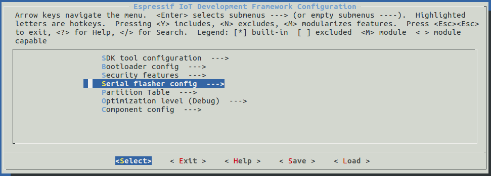 Project configuration - Home window