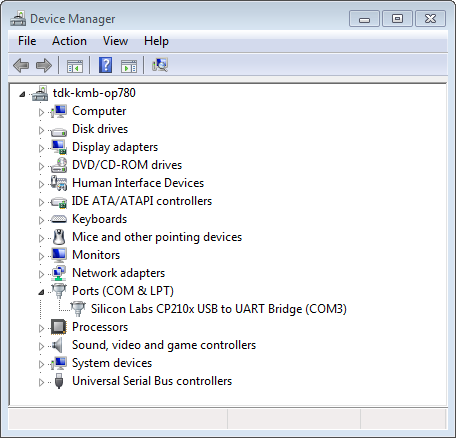 设备管理器中 ESP32-DevKitC 的 USB 至 UART 桥