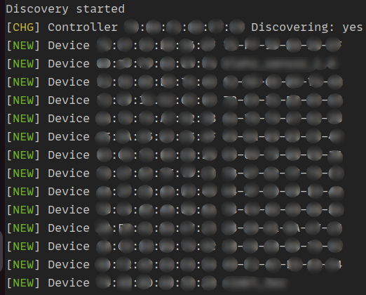 Bluetooth scanning