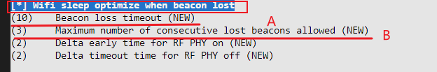 图 2-5 开启 beacon lost 优化