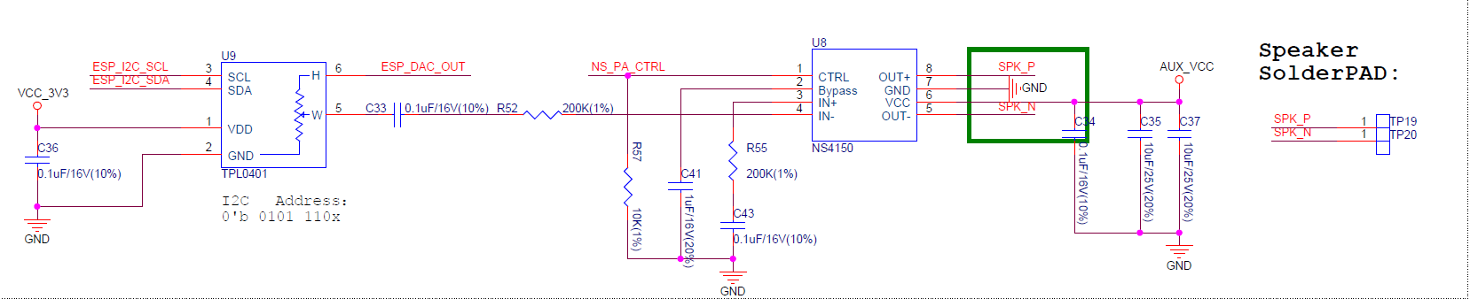 ESP32-S2-HMI-DevKit-1 audio playback schematic (click to enlarge)