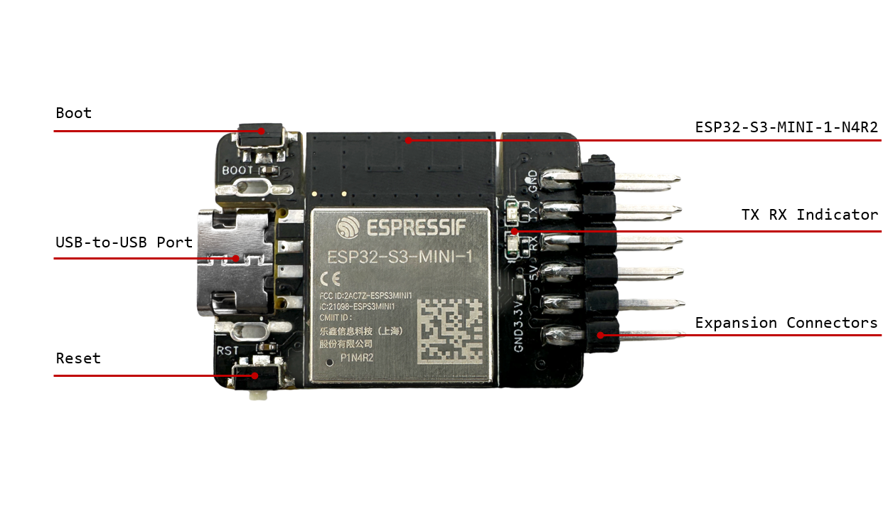 ESP32-S3-USB-Bridge - 正面（点击放大）