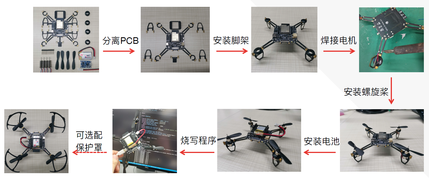 ESP32-S2-Drone V1.2 组装流程