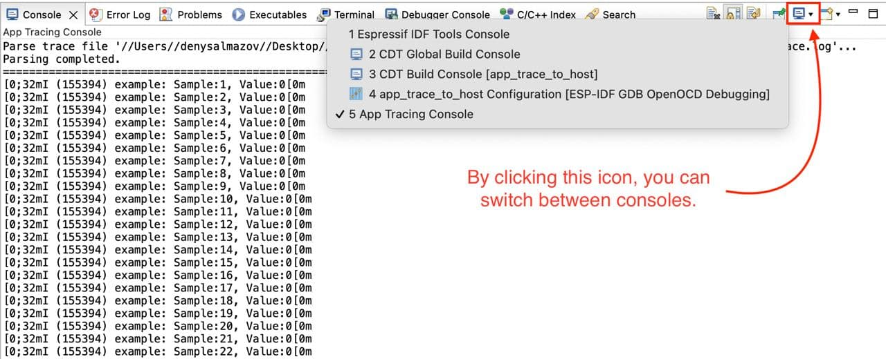 Parsed script output in Eclipse console