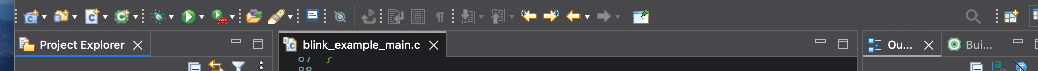 Espressif-IDE toolbar
