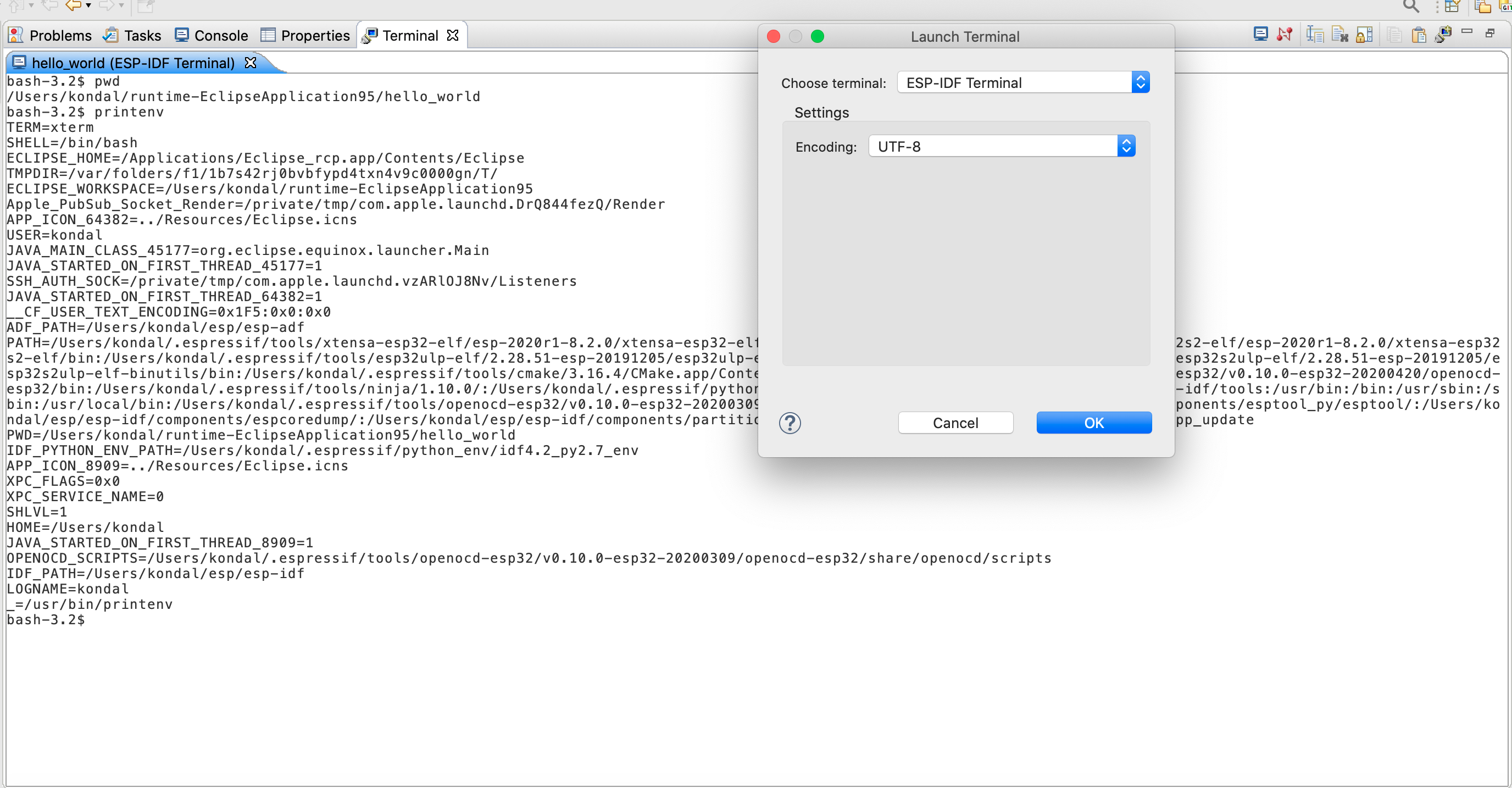 ESP-IDF Terminal