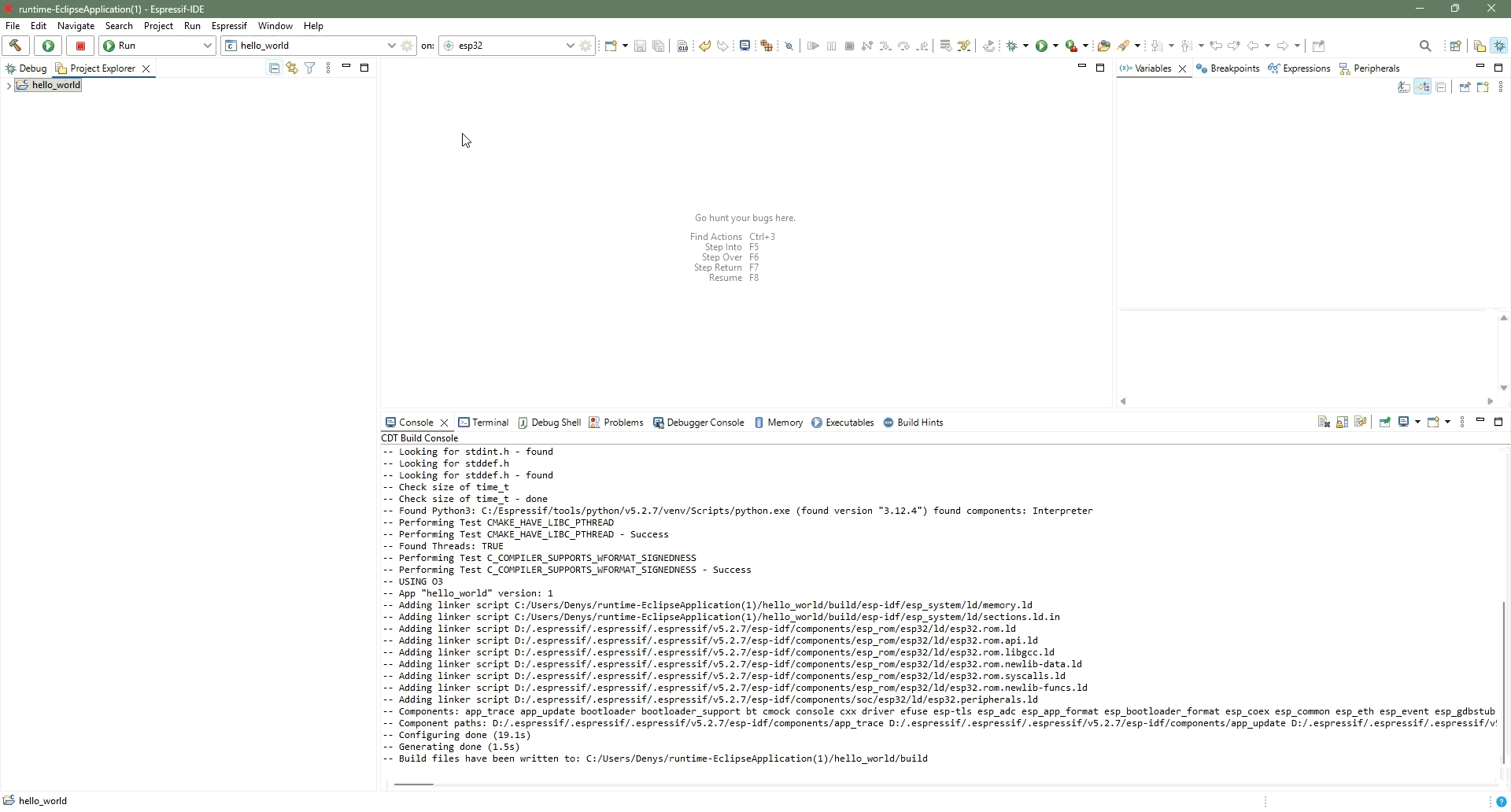 Switching between Run and Debug mode and editing the configuration