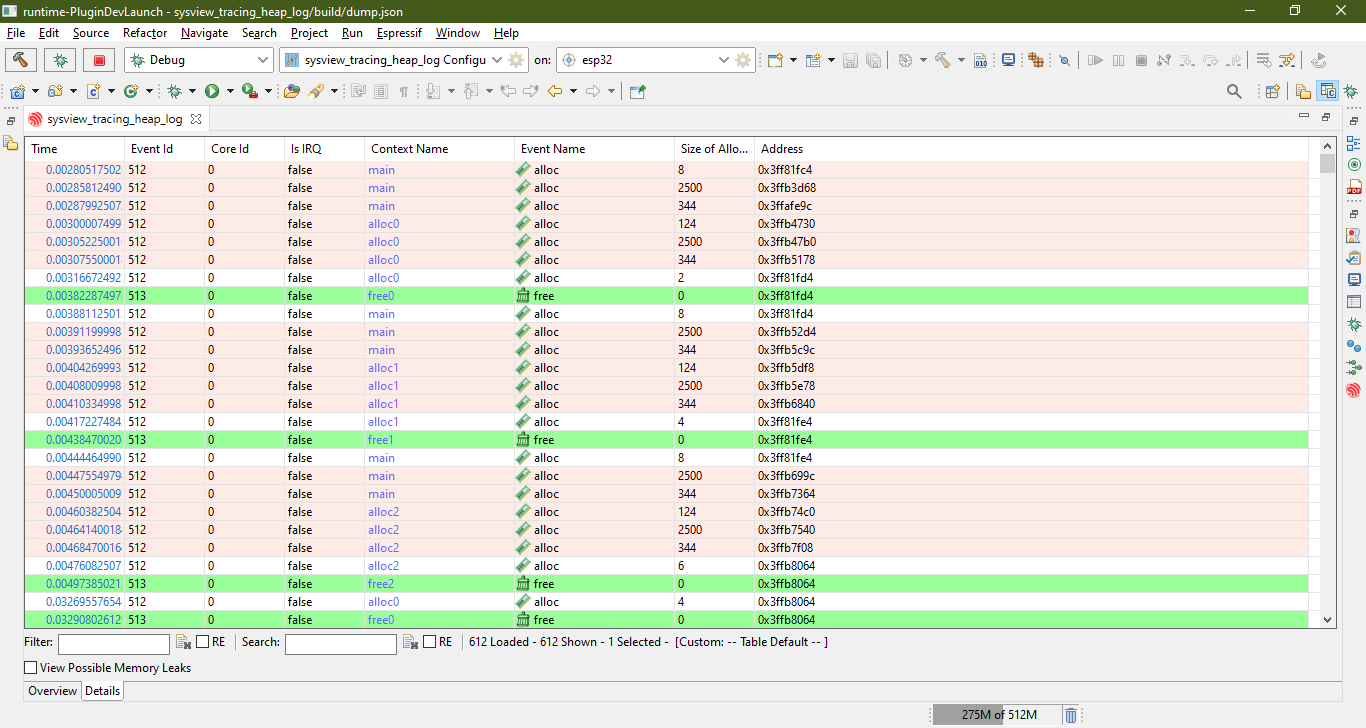 详细信息标签页